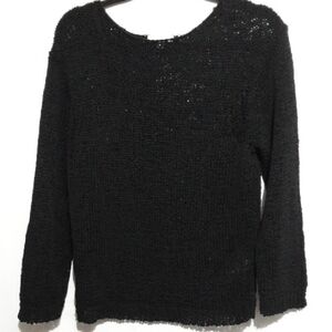 J. CREW Crochet‎ Classic Black Women's S Sweater
